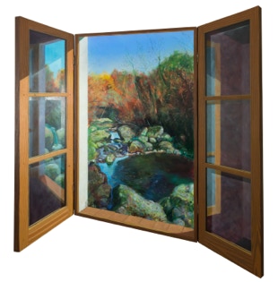 Triptych by Paul Critchley : Rock Pool `170 x 76 cm closed, 170 x 156 cm open