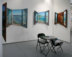 Paul Critchley at SCOPE Miami 2018 view of the stand