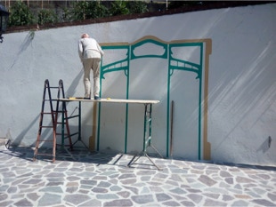 Outline of the mural