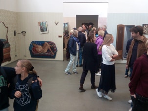 visitors to installation 'A Sense of Place', NordArt 2024