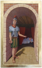 St Cornelius painted by Paul Critchley